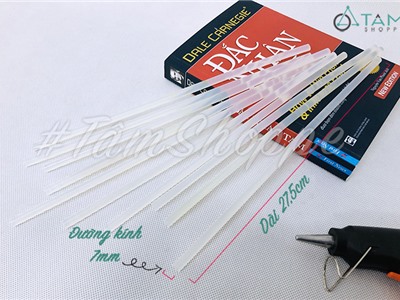 Bó 10 cây keo nến Silicon đường kính 7mm loại trong suốt